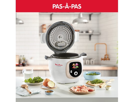 MOULINEX - Multicuiseur Cookeo+ Blanc et Moule 180 recettes YY5412FB