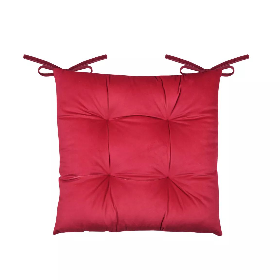 Coussin de chaise Noël carré velours (38 x 38 cm) Harold Rouge