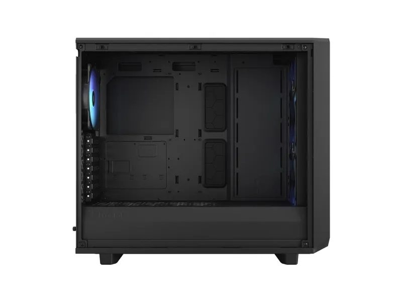 Fractal Design Meshify 2 Lite - Tower - udvidet ATX - sidepanel med vindue (hærdet glas) - ingen strømforsyning (ATX) - RGB-sort TG-lystone - USB/Lyd