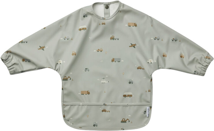 Liewood Merle cape bib Vehicles/dove blue mix