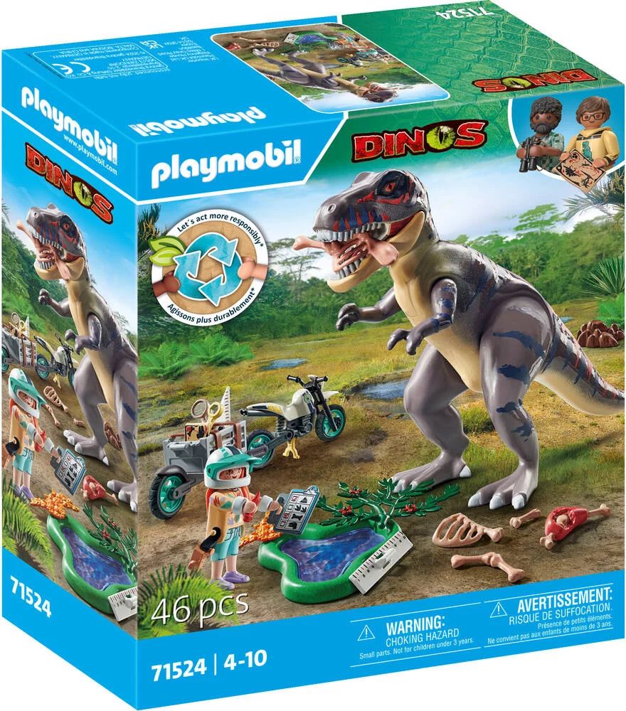 EXPLORATEUR AVEC MOTO ET TYRANNOSAURE - 71524