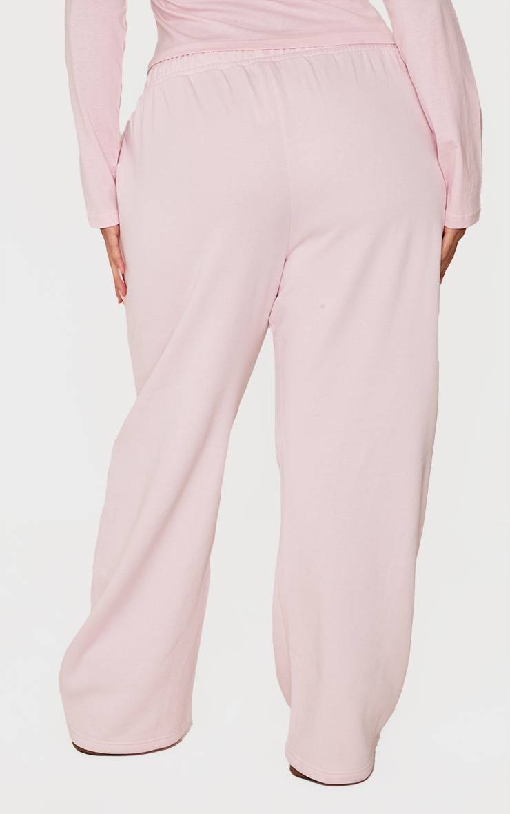 Rose Bébé Jogging À Jambes Larges Imprimé Prettylittlething Grande Taille
