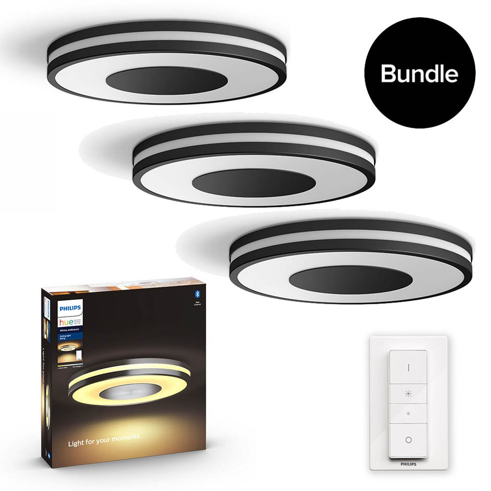 Philips Hue - 3xBeing Ceiling Light Black - Bundle