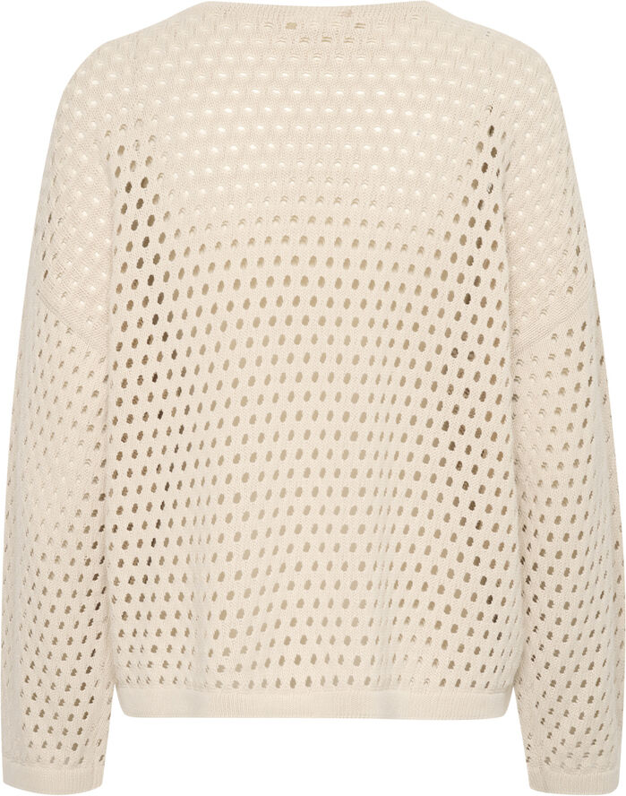 Cream CRWilow Knit Pullover Ancient scroll