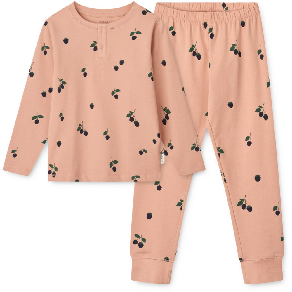 Køb LIEWOOD Mini Berry / Pale Tuscany Wilhelm Printed Pyjamas Sæt