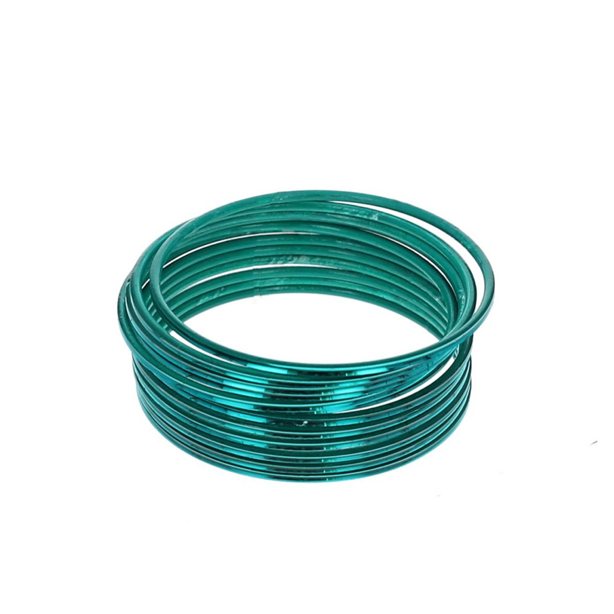 Lot de 12 bracelets en métal indien turquoise Pondie Chérie