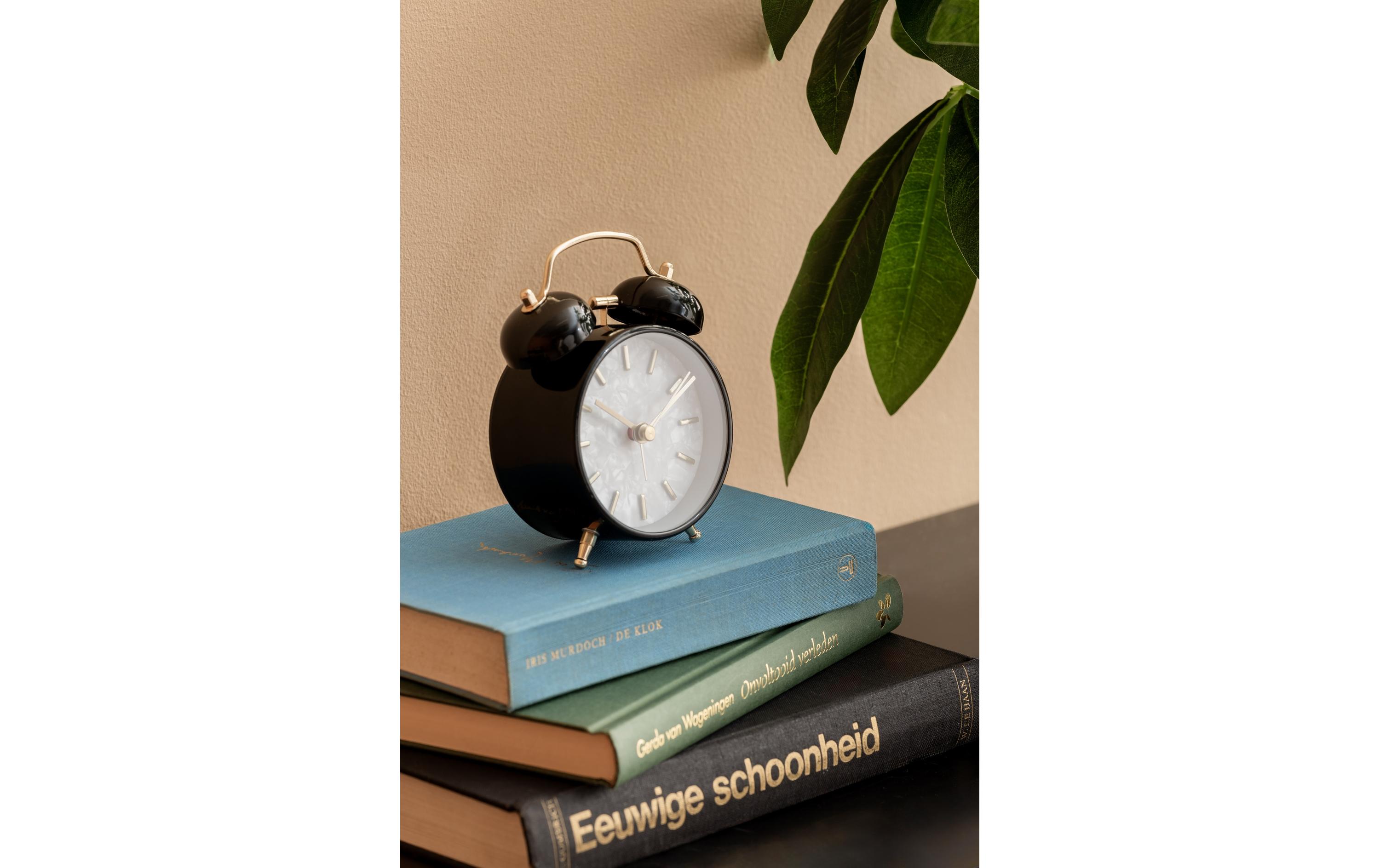 Klassischer Wecker Pearl Glow BlackWecker mit Doppelglocke