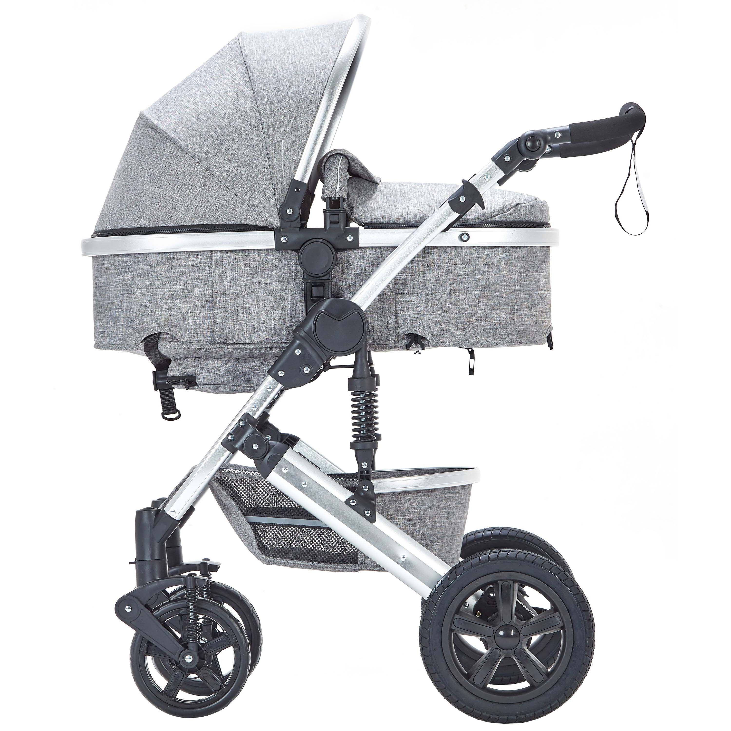 Kinderwagen COZY 2-in-1 grau/silber
