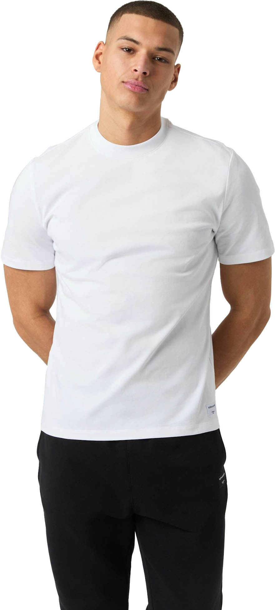Centre High Neck T-Shirt Herre Brilliant White