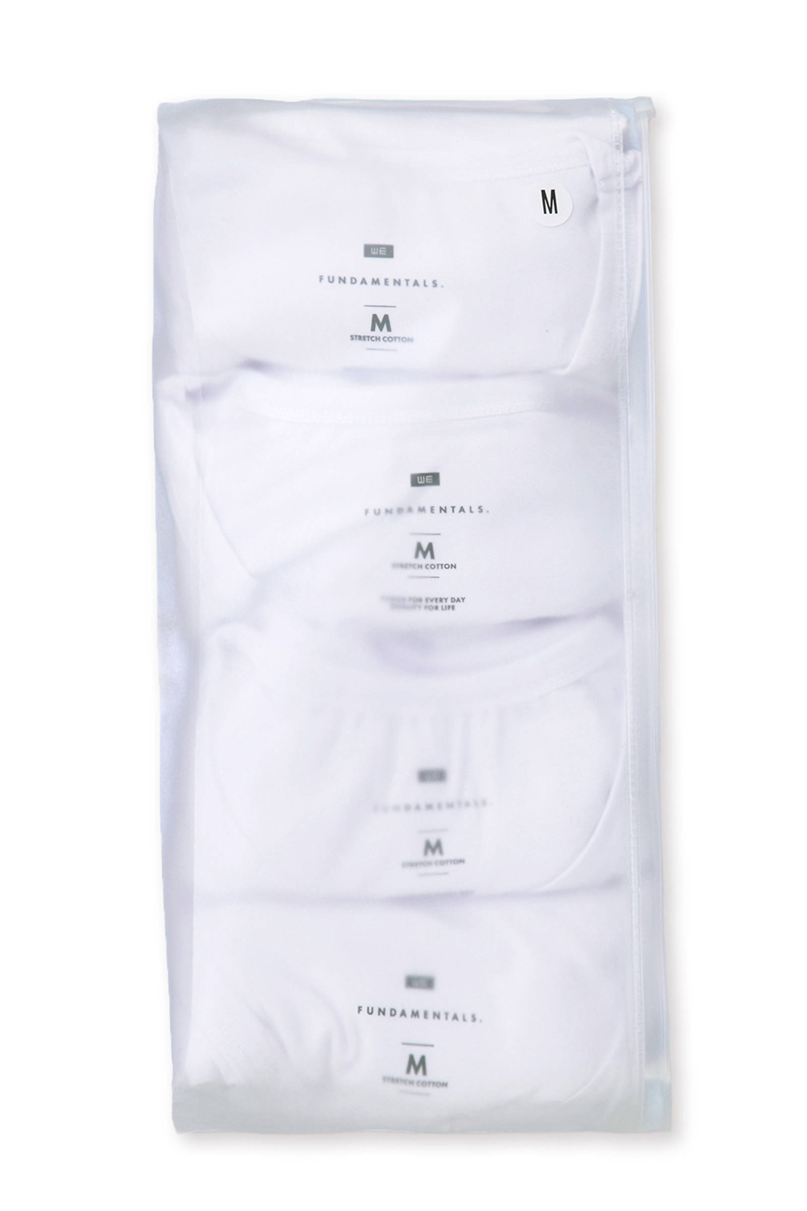 WE Fashion T-shirt wit (set van 4)
