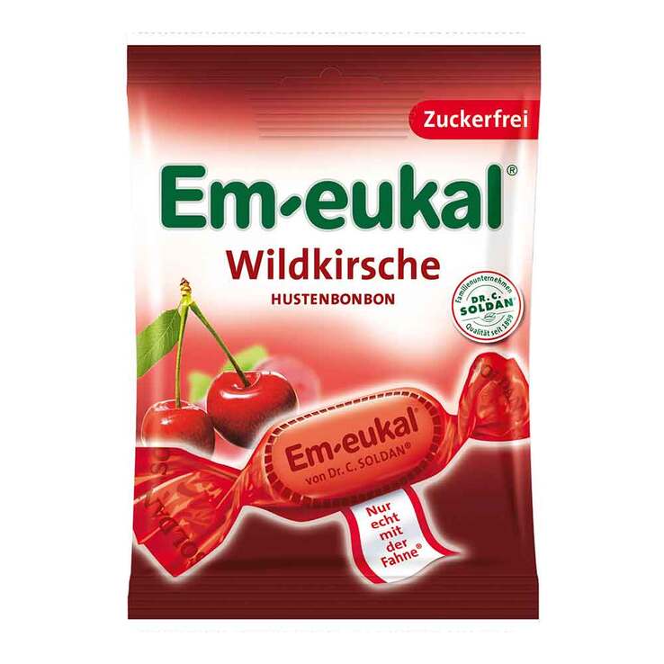Em-eukal Hustenbonbons Wildkirsche zuckerfrei, 75 g