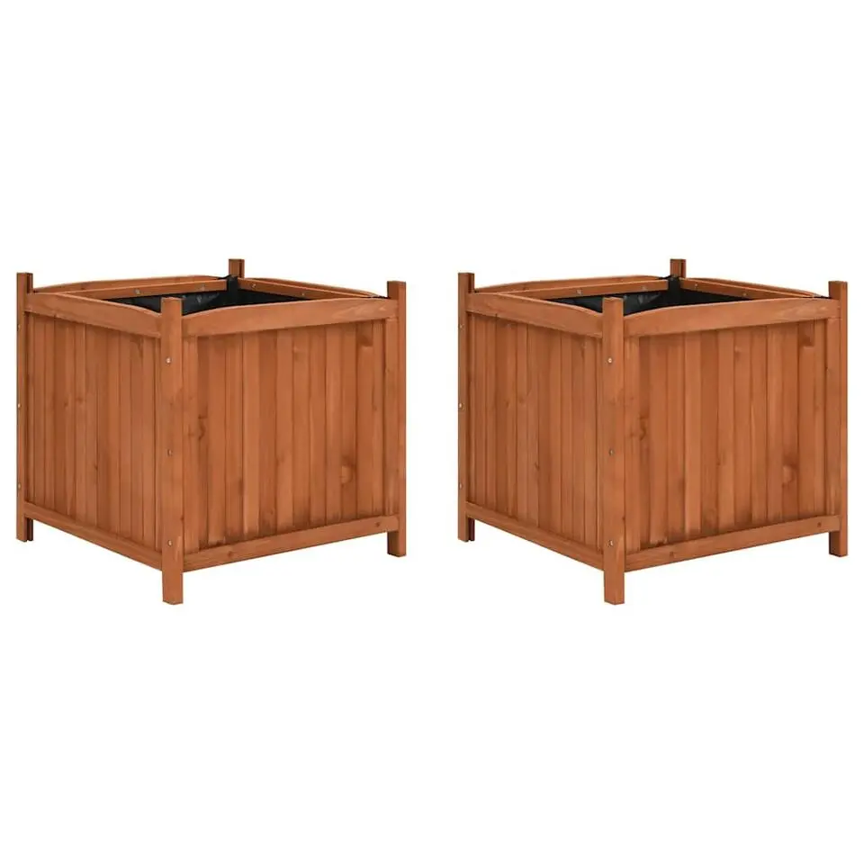 vidaXL - Houten Plantenbak - Bruin - Hout