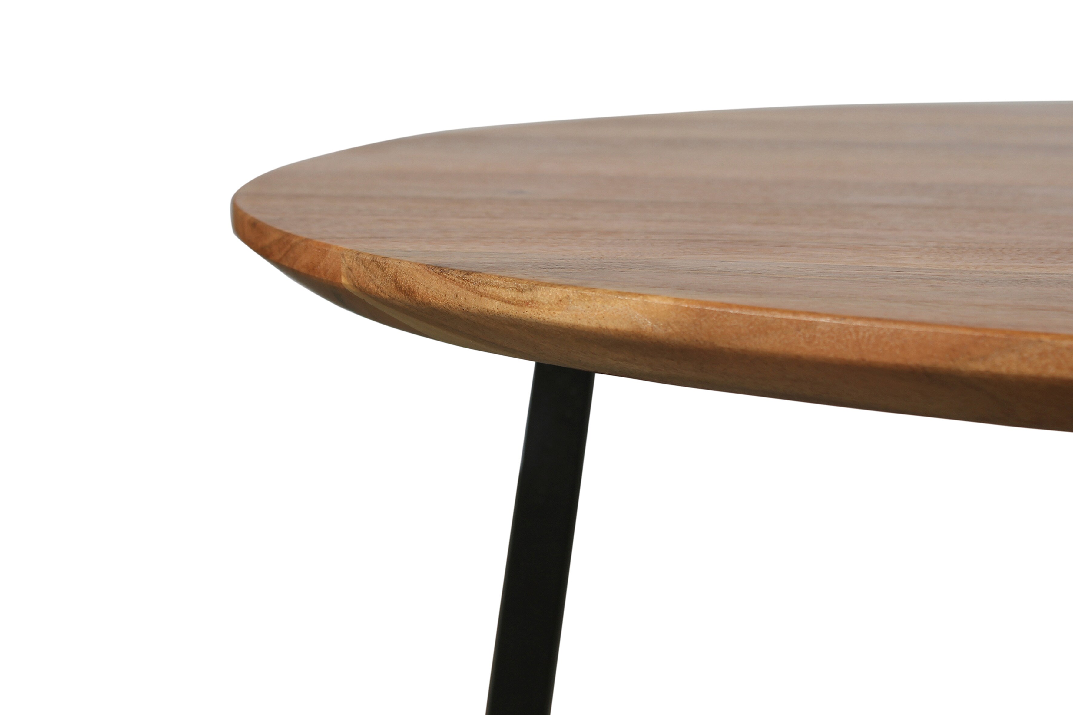 byLIVING Couchtisch ALINA, Beistelltisch, Breite 80 cm, Akazie natur/schwarz