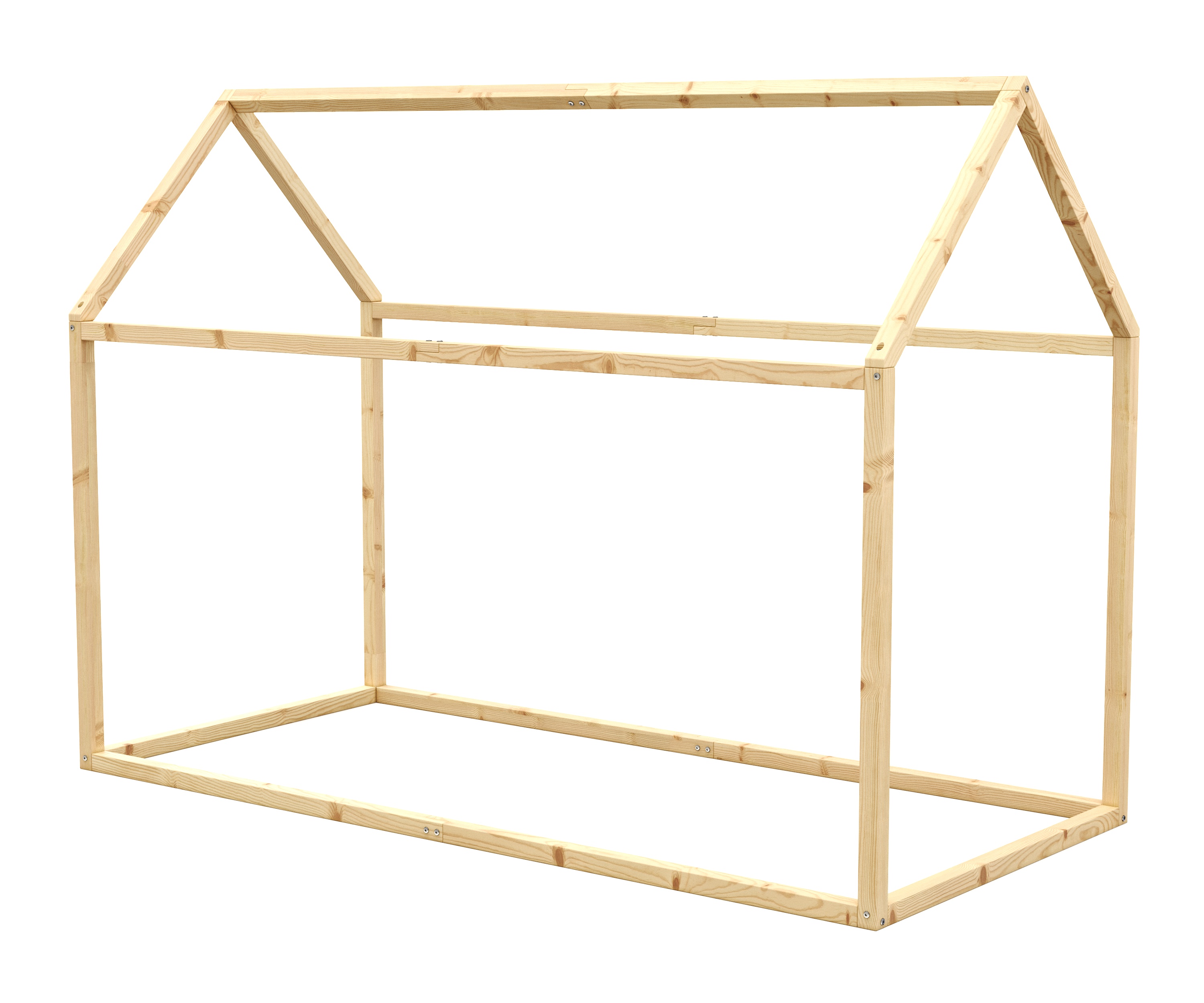 Kinderbett HAUS 90 x 200 cm natur
