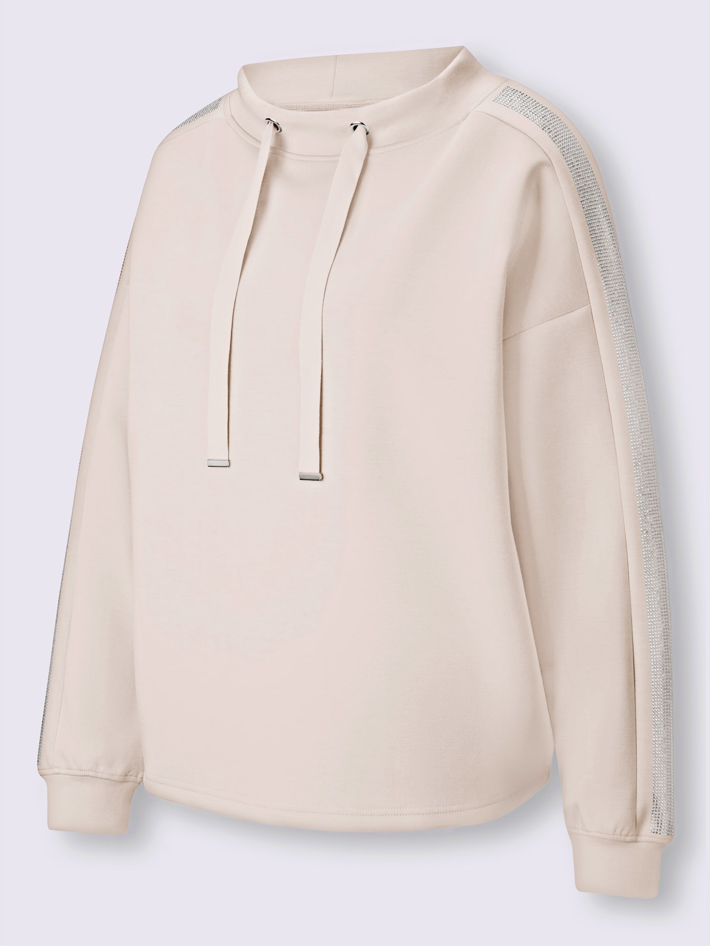 Sweat-shirt large col montant avec coulisse