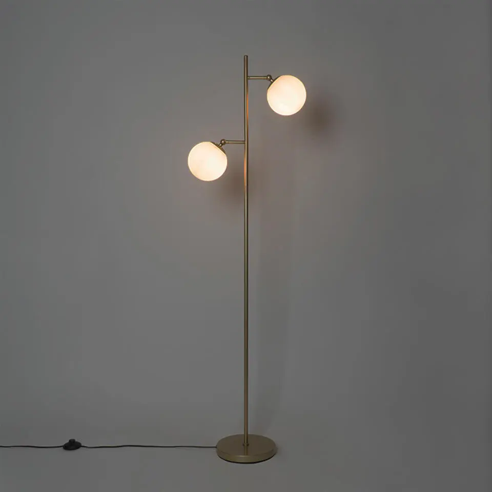 Qazqa vloerlampen pallon wit e14