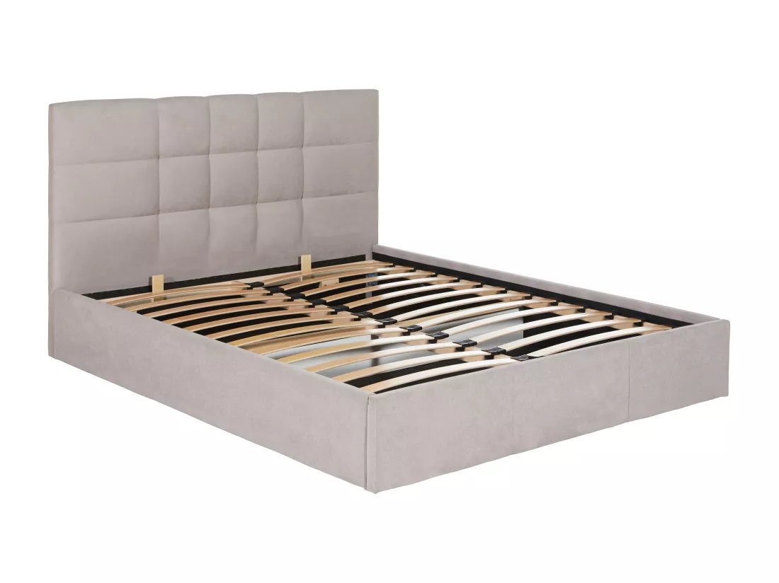 Lit coffre 160 x 200 cm - Tissu - Beige - ELIAVA de Pascal Morabito