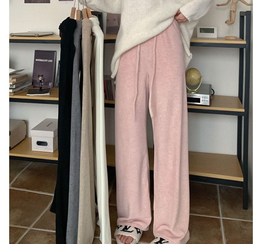 Everose - Effen losse joggingbroek met trekkoord in de taille