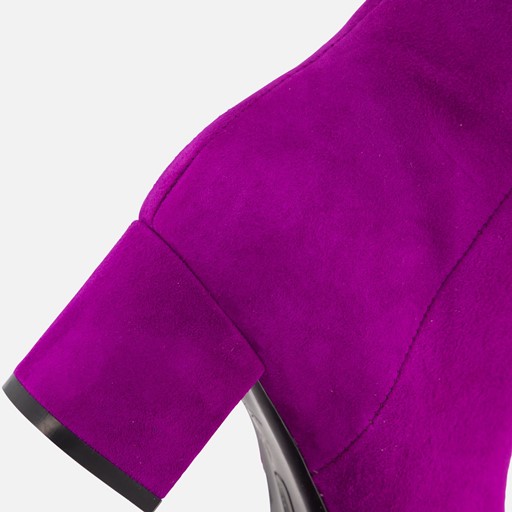 Linea Zeta Enkellaarsjes paars Suede