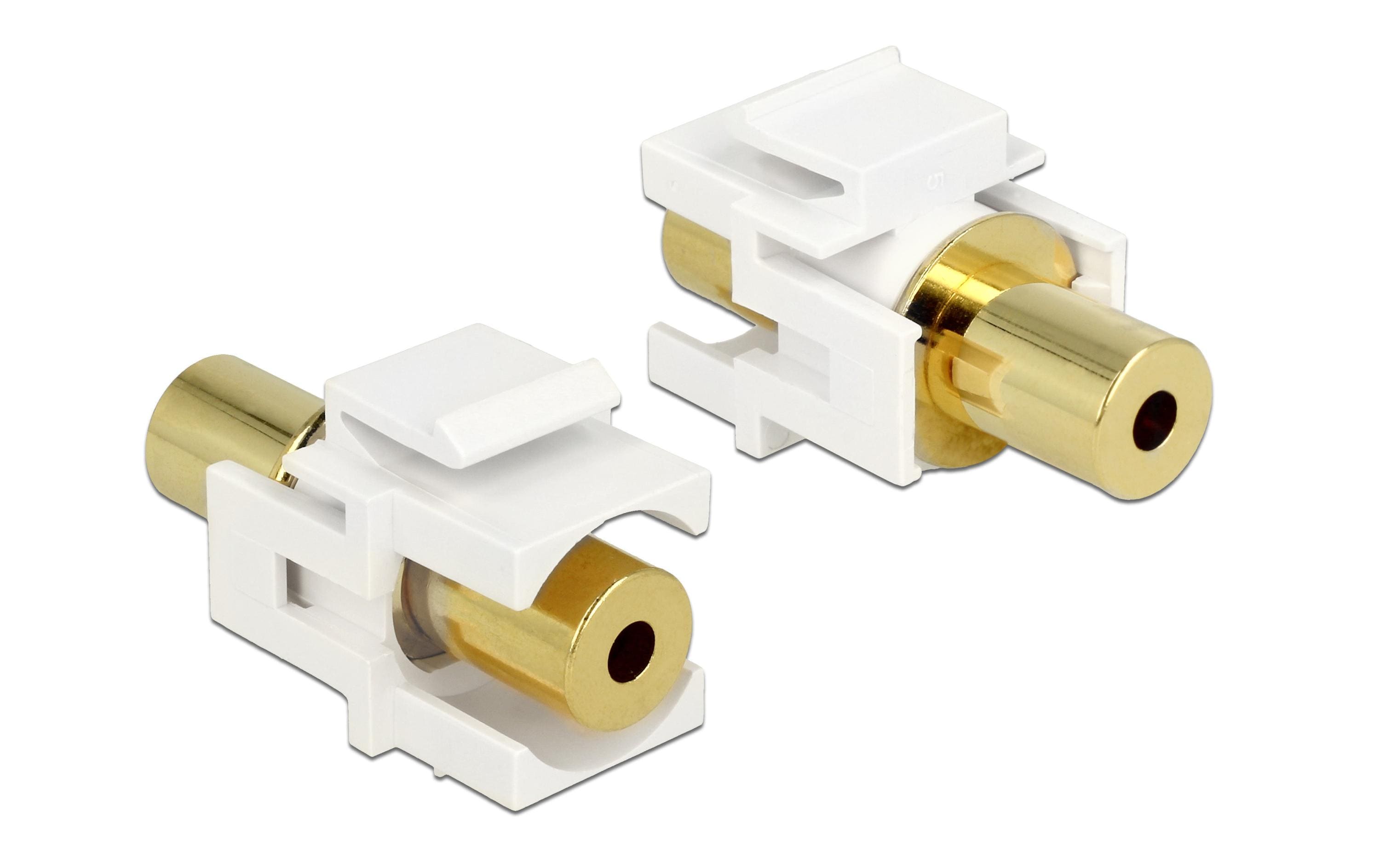 Keystone-Modul 4Pin 3.5 mm Klinke, WeissKeystone-Modul