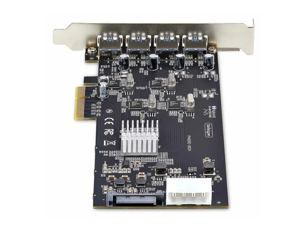 StarTech.com 4-Port USB-A PCIe Card, USB 3.2 5Gbps, 4x USB Controllers - USB-adapter - PCIe 2.0 x4 - USB 3.2 Gen 1 x 4 - sort - for P/N: FCREADMICRO3V2, USB315AC1M, USB3S2SAT3CB
