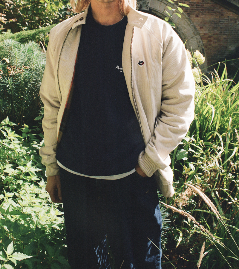 VESTE EN VELOURS VELOURS HARRINGTON - CEMENT