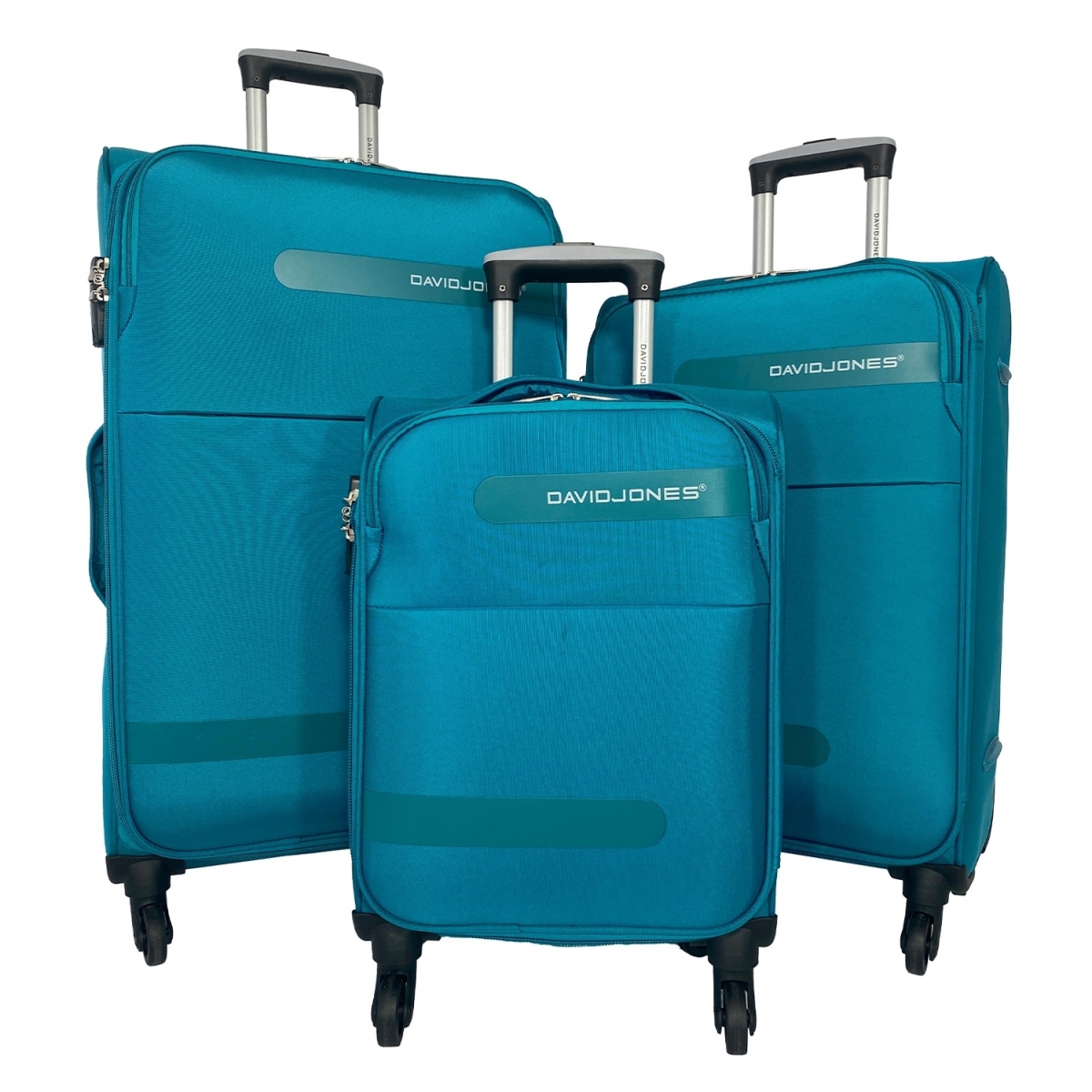 David Jones Lot de 3 valises dont 1 valise cabine souples David Jones