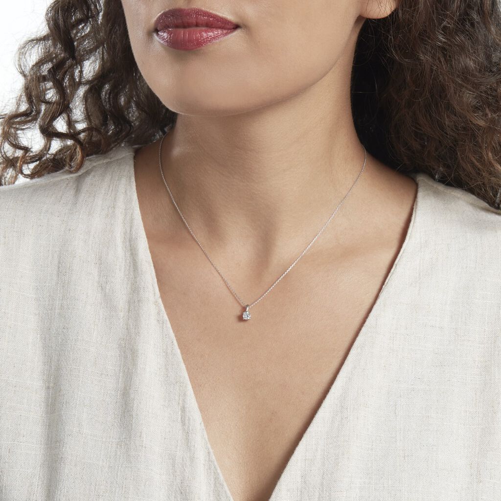 Collier Victoria Platine Blanc Diamant