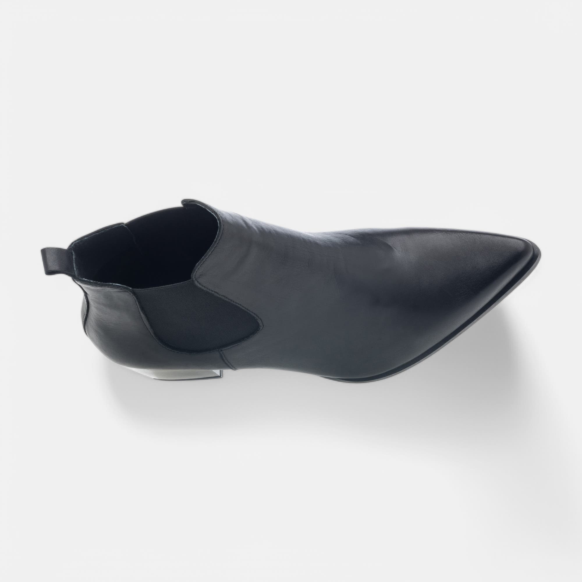 Santiags à talon Femme en cuir noir