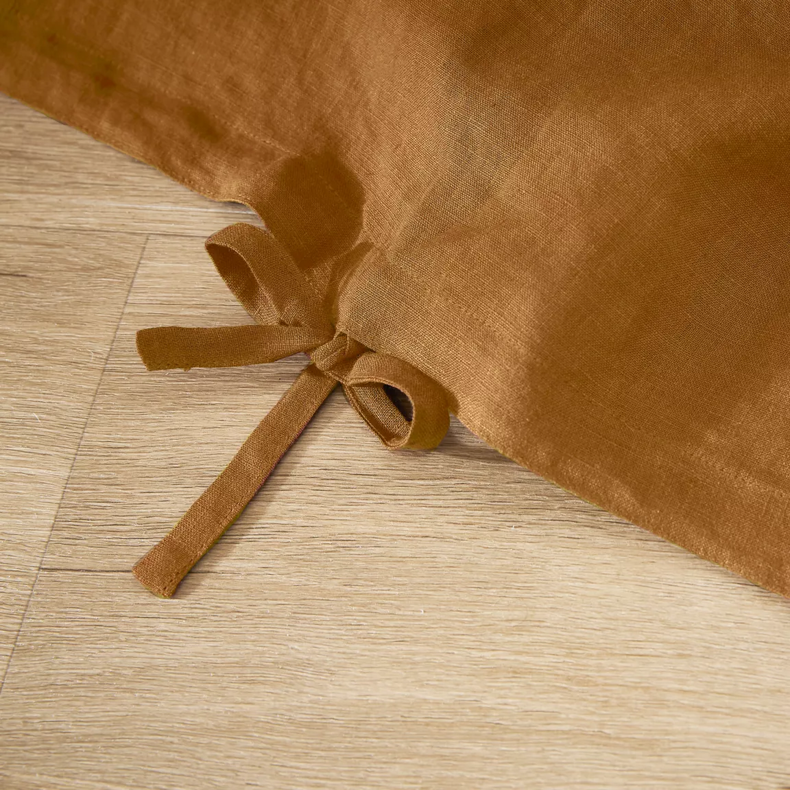 Housse de couette lin lavé (260 x 240 cm) Louise Caramel
