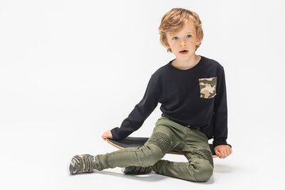 Luca & Lola Piero Langermet T-Skjorte, Black