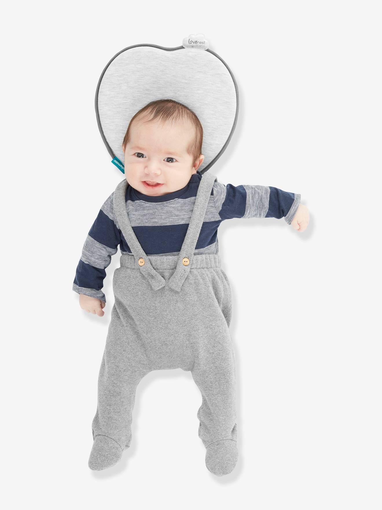 Almofada de apoio de cabeça BABYMOOV Lovenest Original, cinza médio liso