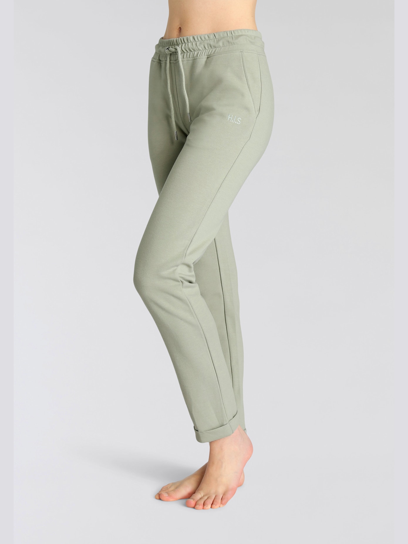Pantalon basique avec petit logo brodé
