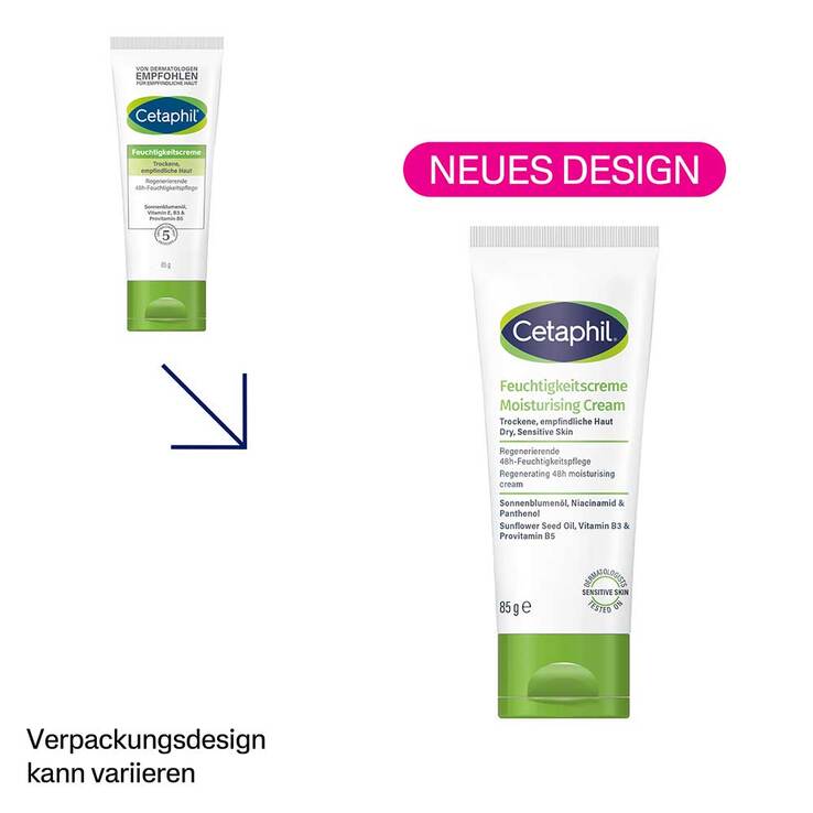 Cetaphil Feuchtigkeitscreme für trockene, empfindliche Haut, 85 ml