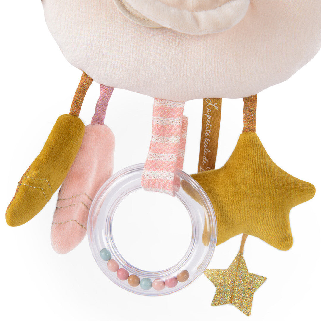 Moulin roty activiteitenknuffel hanger zwaan la petite école de danse - 32 cm