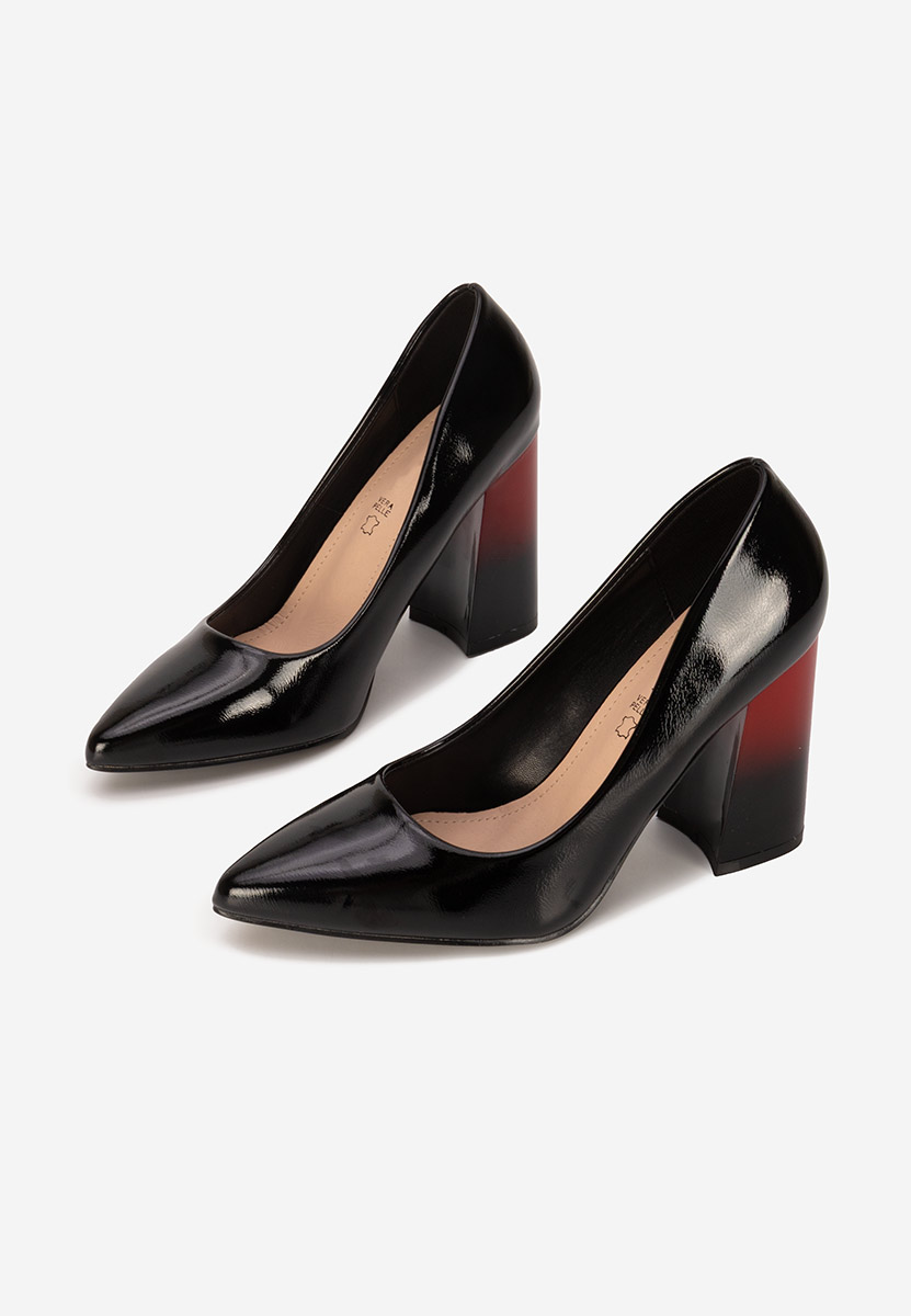 Chaussures à talon épais noirs Emmelia V2
