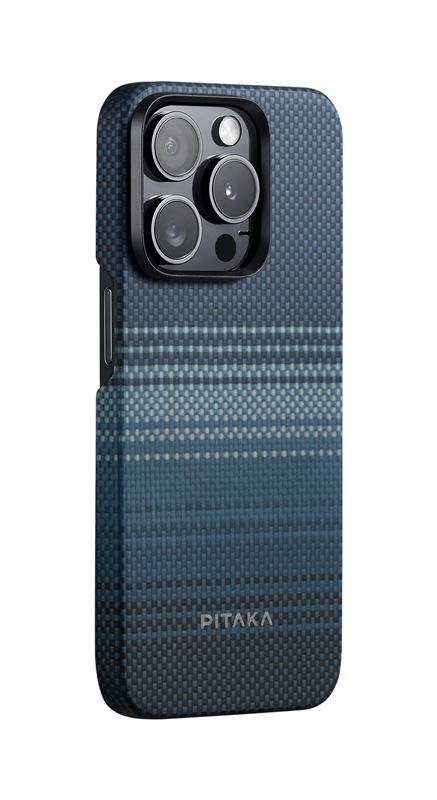 iPhone 15 Pro MagEZ 5 Fushion Weaving MagSafe Aramid Schutzhülle (KI1501MO) - Moonrise (Blau / Schwarz)
