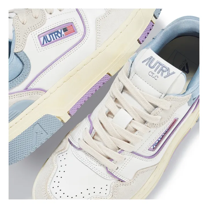 Autry Baskets CLC Low Cuir Bicolore | Bleu Clair