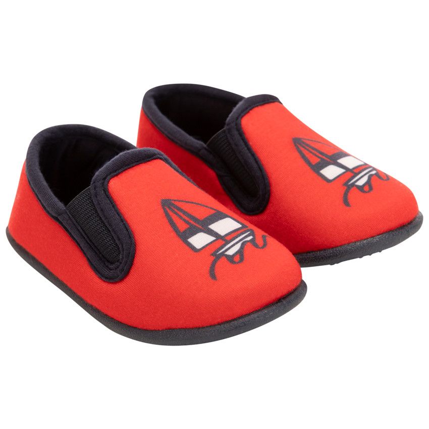 Chaussons bas print voilier pour bébé garçon - Rouge