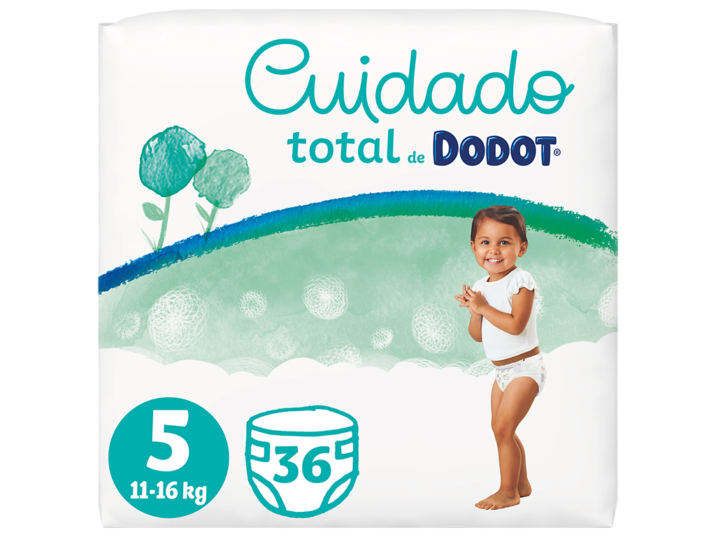 FRALDAS DODOT CUIDADO TOTAL T5 11-16KG 36 UN