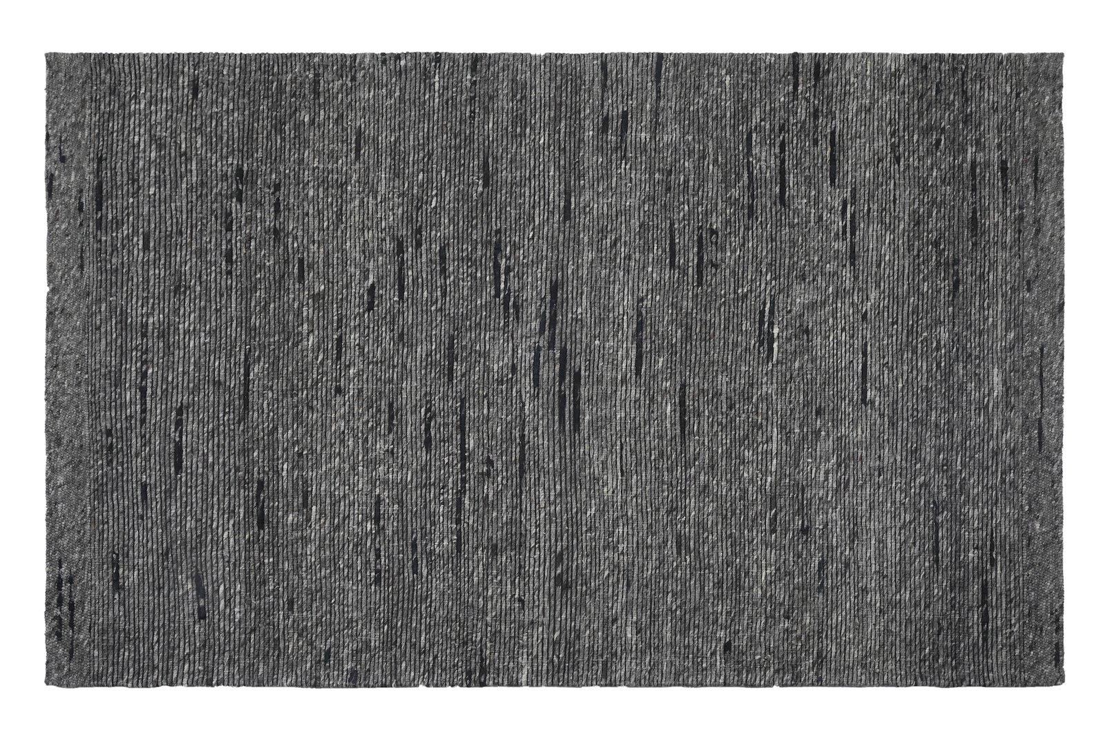 Chennai gulvteppe 160x230 160x230cm mørk grå polyester/ull håndvevd