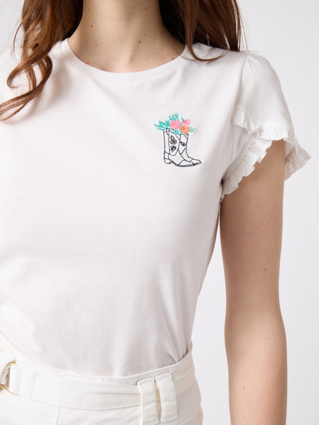 T-shirt 100% coton brodé