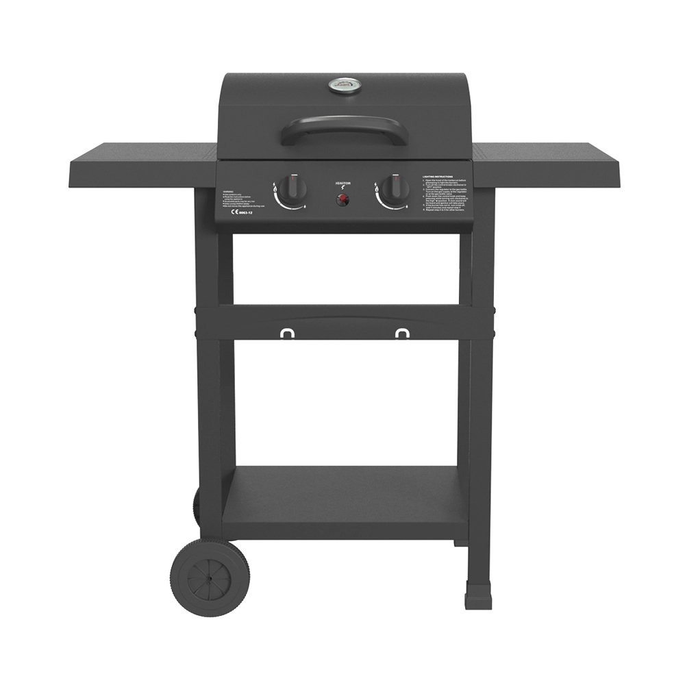 FlammenKönig Gasgrill mit 2 Brenner, Gasregler + Schlauch inkl.