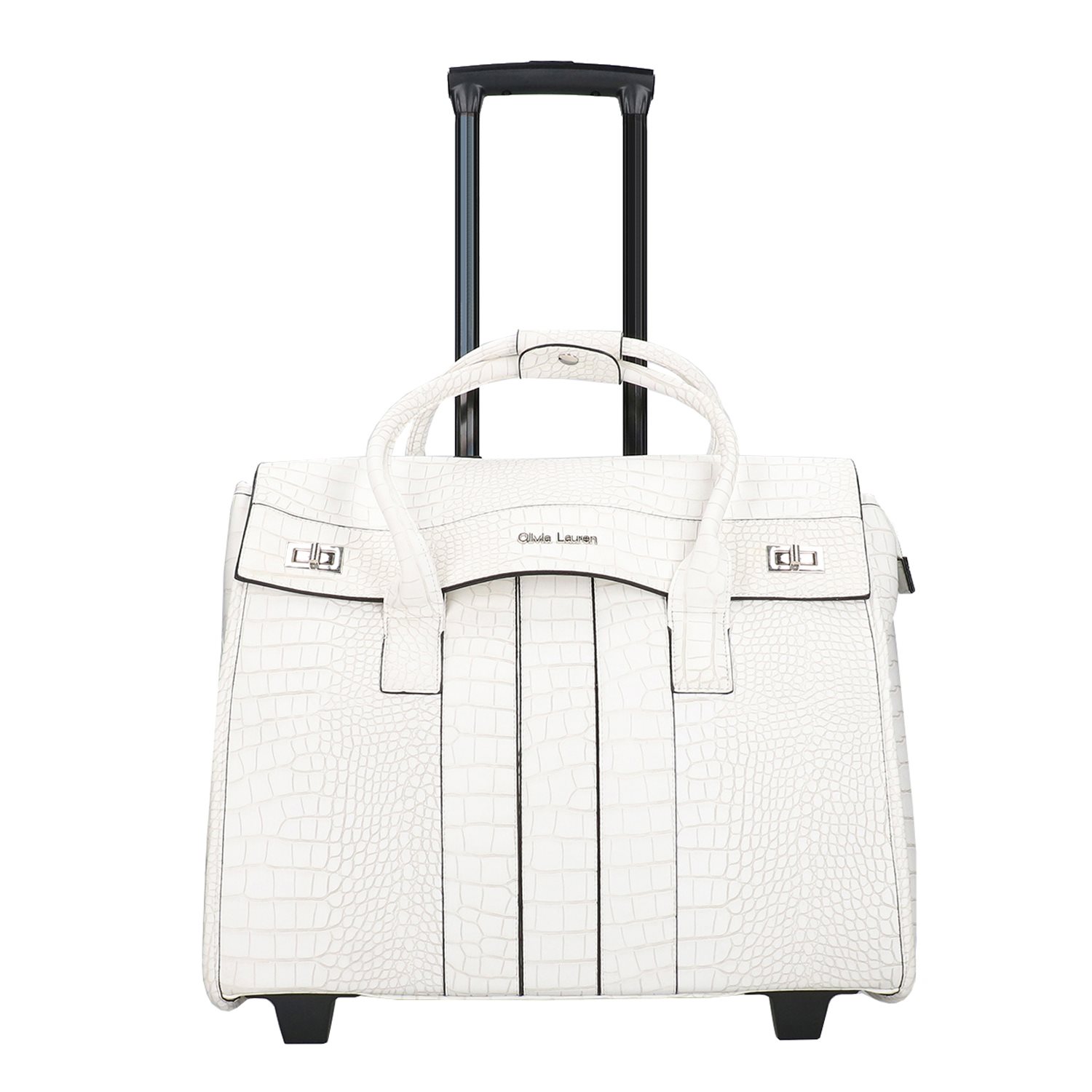 Olivia Lauren Bianca Business Trolley mat croco wit