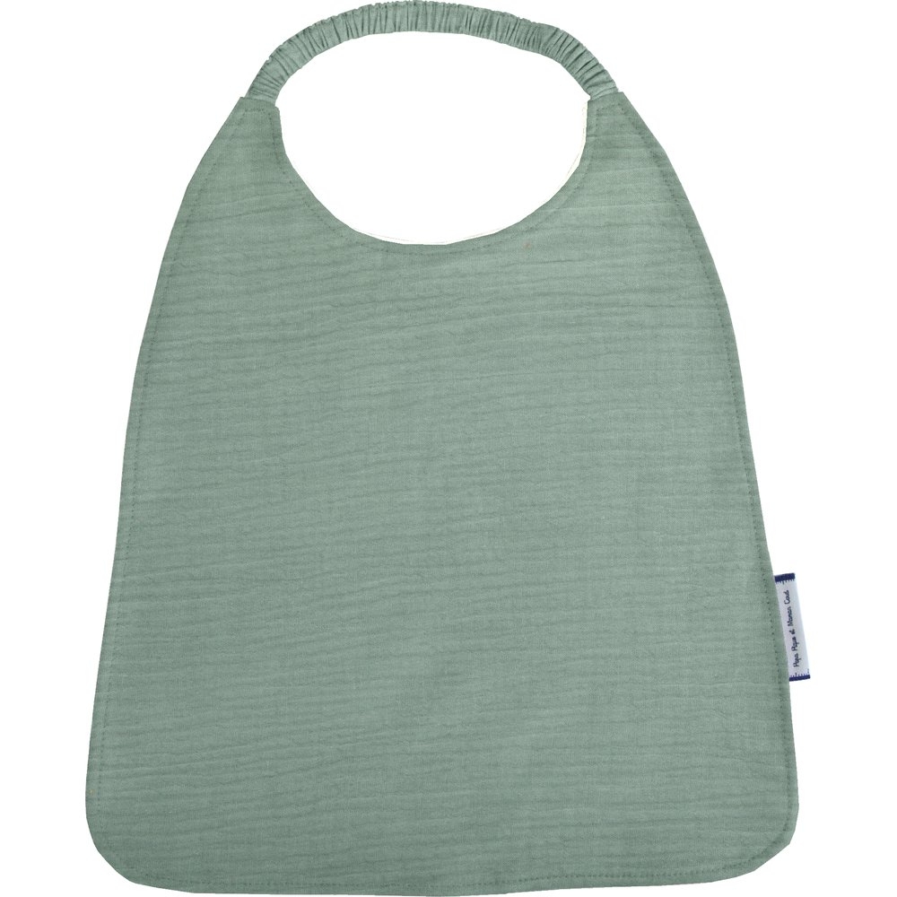 Serviette Enfant Élastique Gaze Vert Sauge