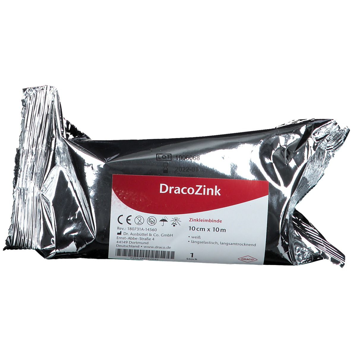 DracoZink Zinkleimbinde 10 cm x 10 m