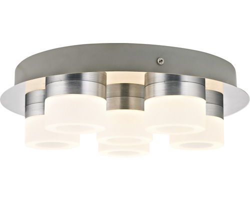 FLAIR LED plafondlamp, 6-lichts, 37W, 6 x 630 lm, 3000 K, Ø 35 cm, Azimech chroom