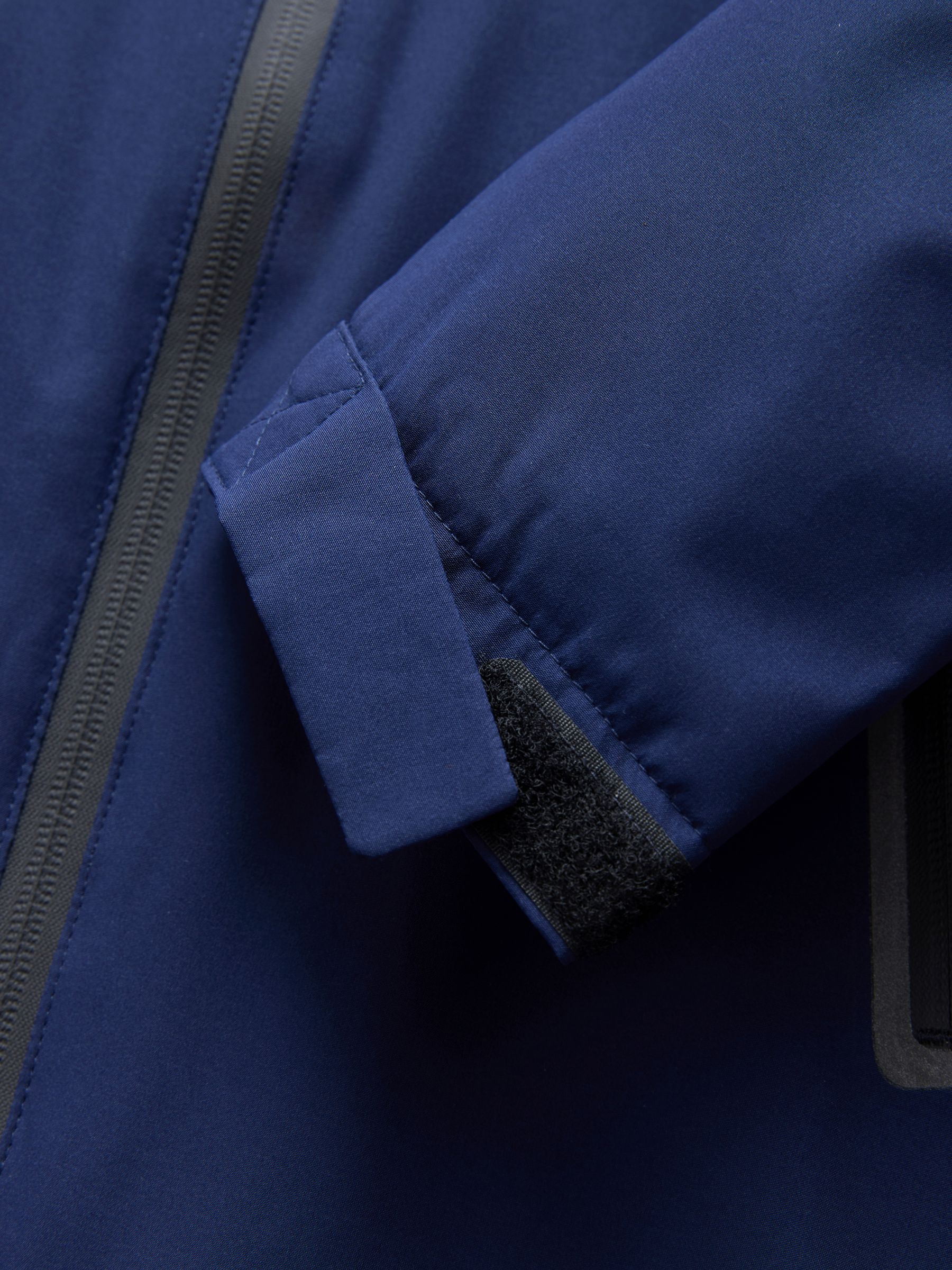Donkerblauw - Waterdichte jas met fleece voering en capuchon (3-17jr)