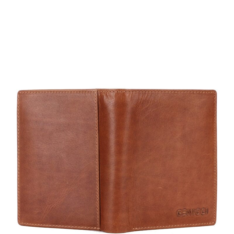 Genicci Noble Roger Heren Portemonnee Cognac