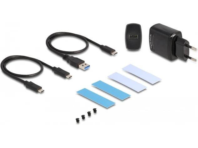 Delock Externes Gehäuse 2x M.2 NVMe PCIe SSD USB-C 20 Gbps Delock Externes Gehäuse USB 20 Gbps für 2 x M.2 NVMe PCIe SSD mit USB Type-C Buchse und RAID – werkzeugfrei